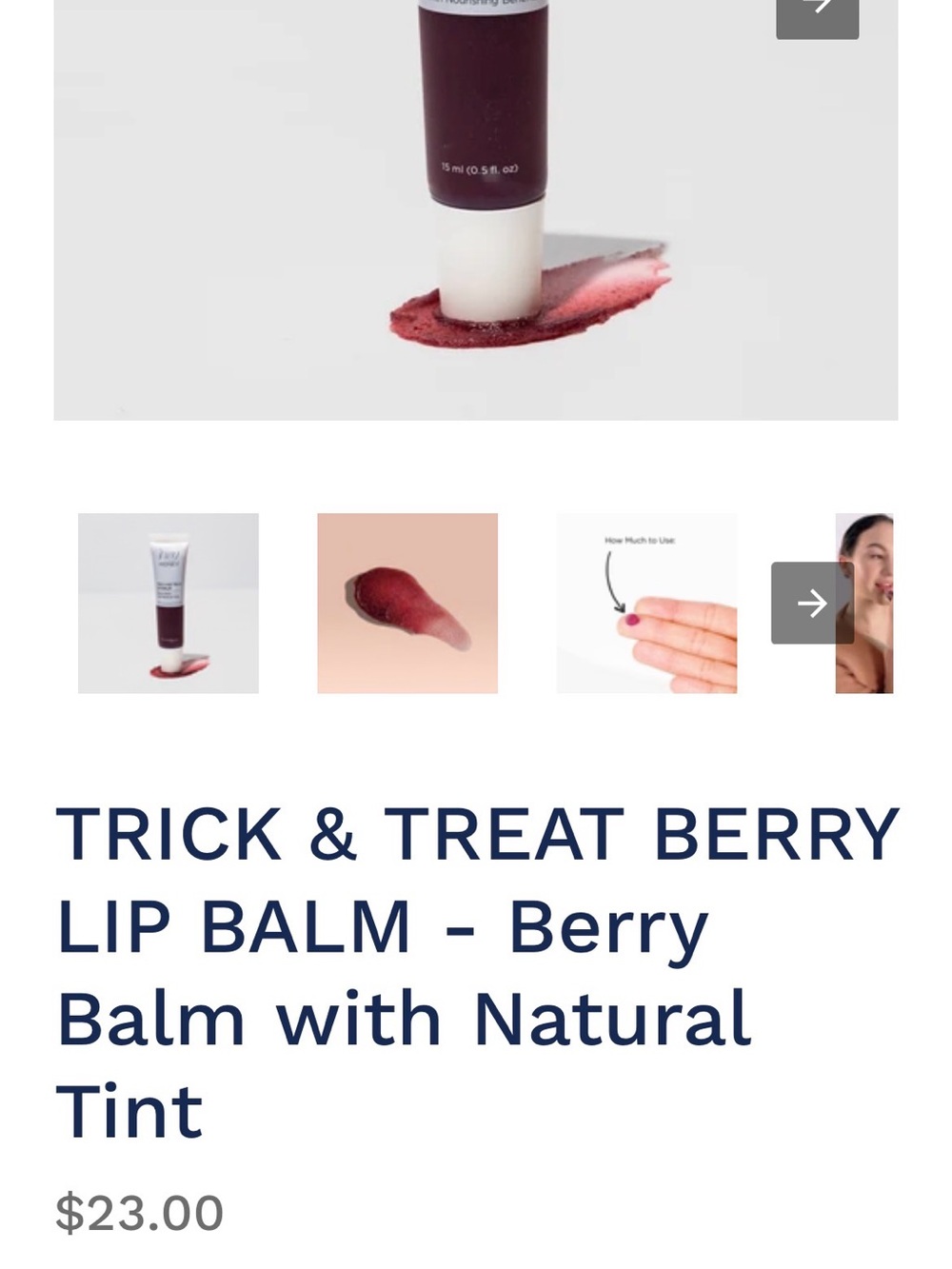 $10 SALE 💋Hey Honey Trick and Treat Lip Balm Berry Balm with Natural Tint - BNIB - Picture 3 of 3